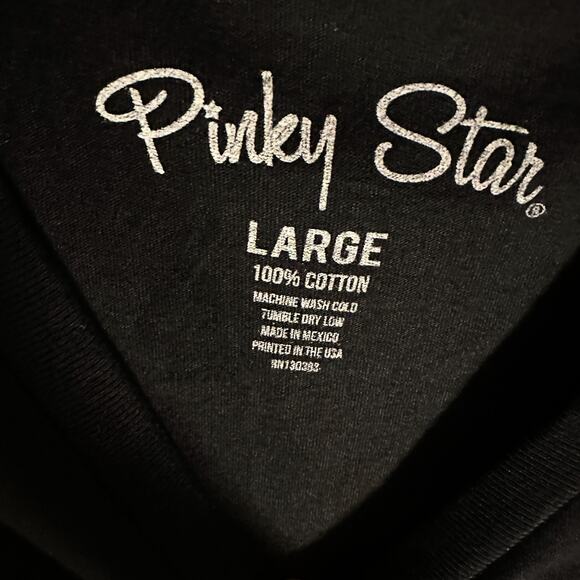 Pinky Star‘Frankie's Beauty Parlour’ Tee Women’s Size Large Black Tshirt - Picture 3 of 4